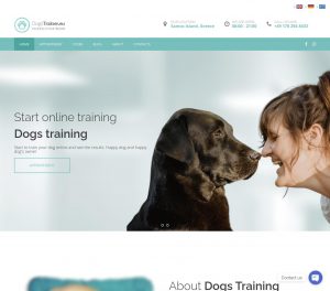 Сайт инструктора по дрессировке собак и обучению их хозяев в Греции