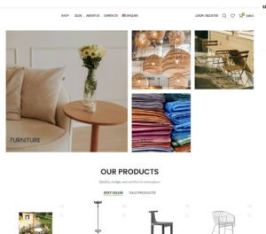 Создание сайта магазина предметов интерьера